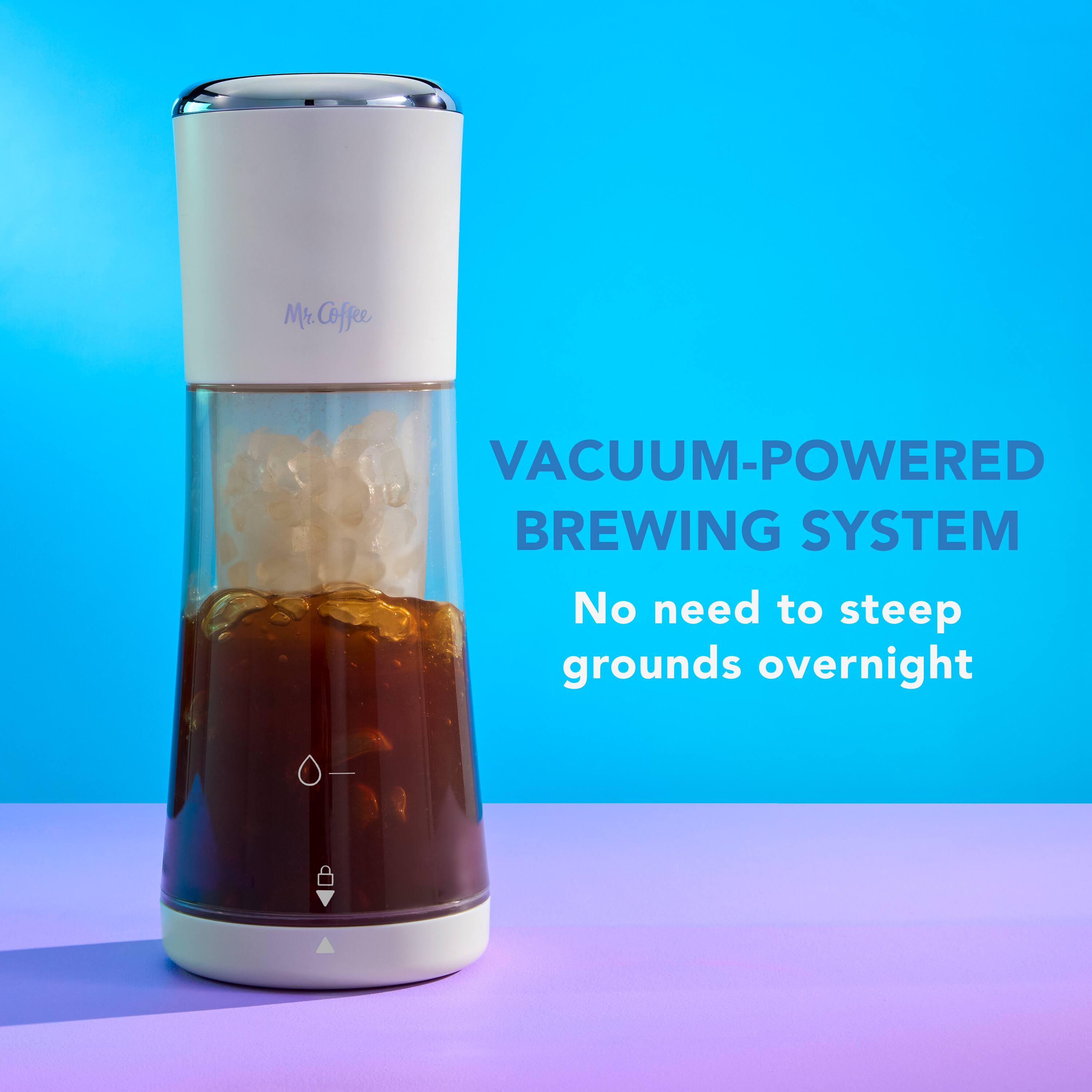 Mr. Coffee VACUUM-POWERED BREWING SYSTEM  
No need to steep grounds overnight