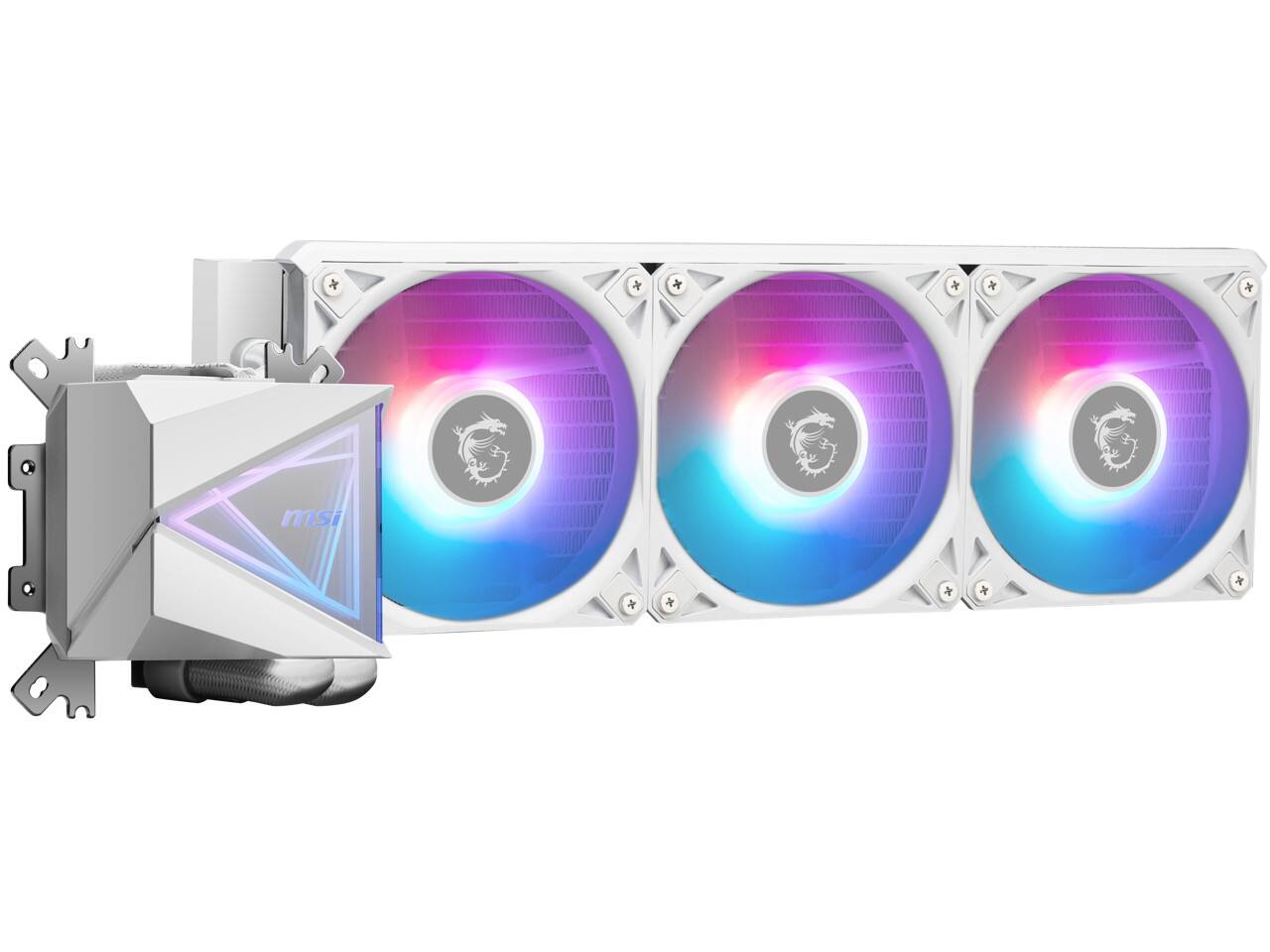 Back. MSI - MAG Coreliquid I360 Cooling Fan/Radiator/Water Block/Pump - White.