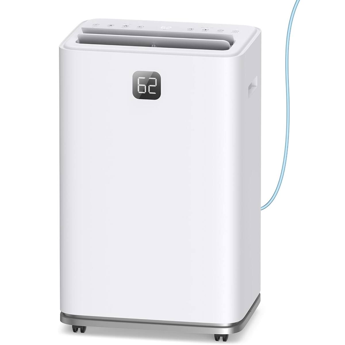 Angle. BEARSOLIM - 150 Pints Dehumidifier with Pump, 8000 Sq.Ft Dehumidifier for Basement with Drain Hose & 2.11 Gal Water Tank. - white.