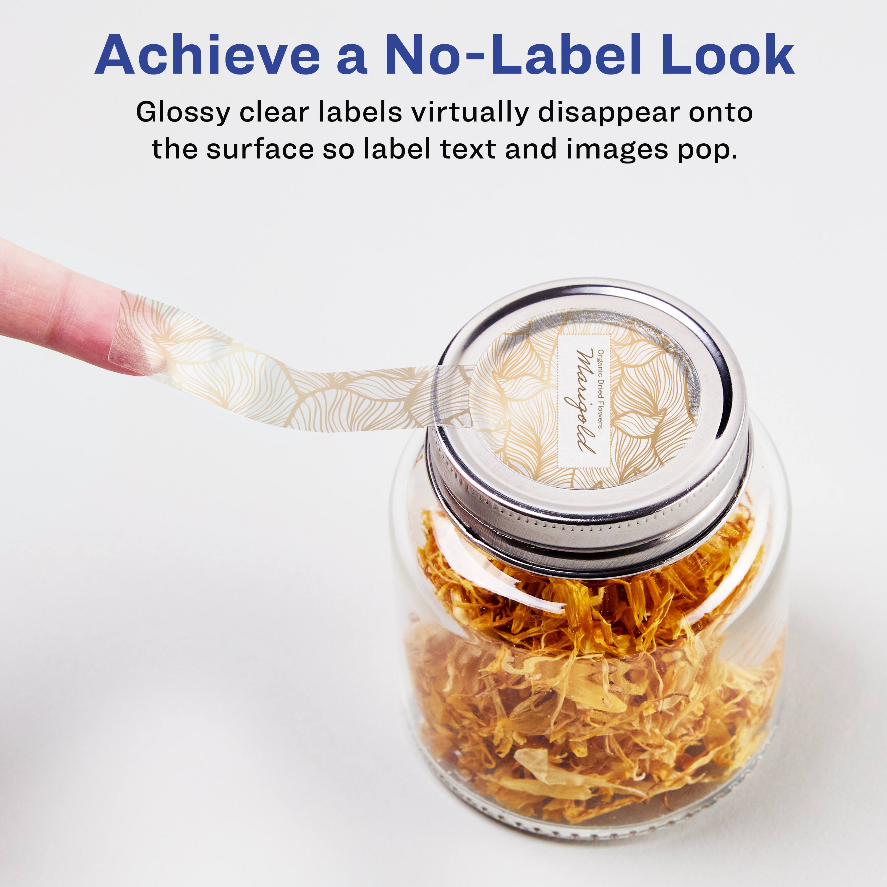 Achieve a No-Label Look

Glossy clear labels virtually disappear onto the surface so label text and images pop.

Organic Dried Marigold Flowers