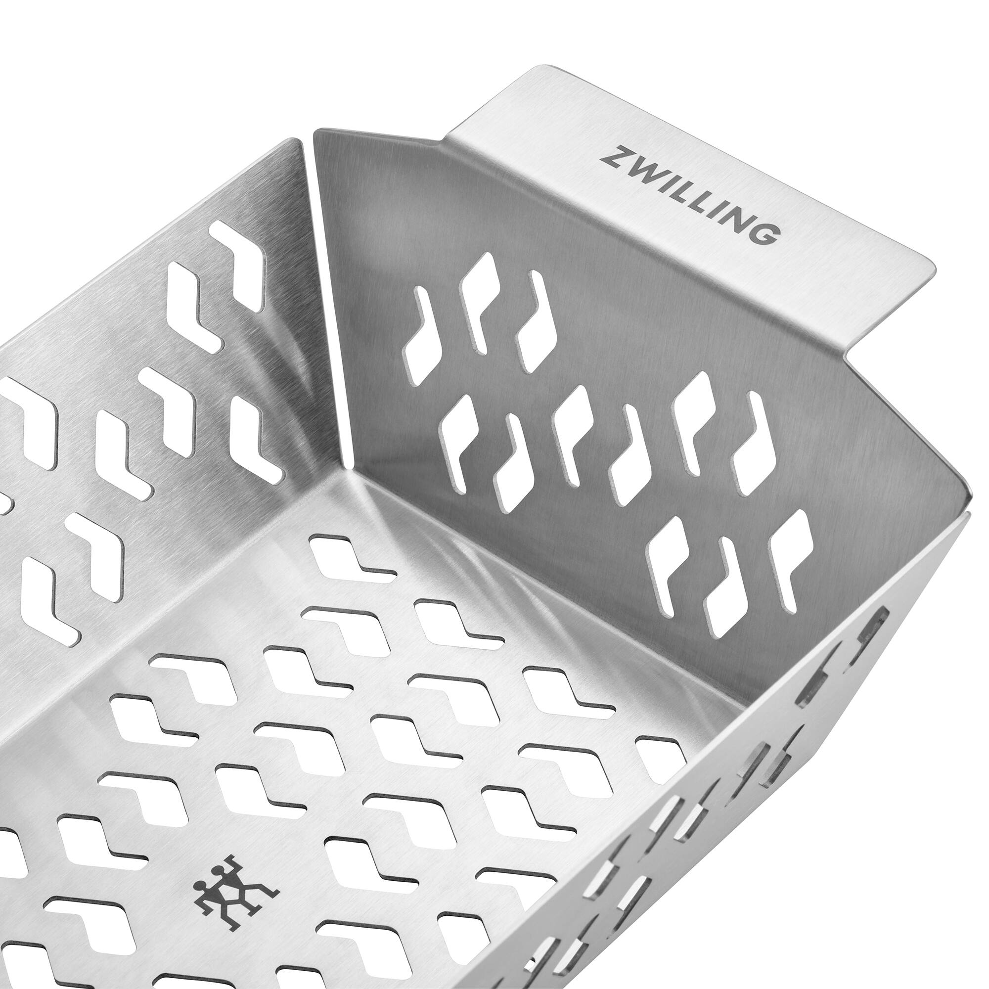 Alt View 4. ZWILLING - ZWILLING BBQ+ Stainless Steel Grill Basket - Small - Stainless Steel.