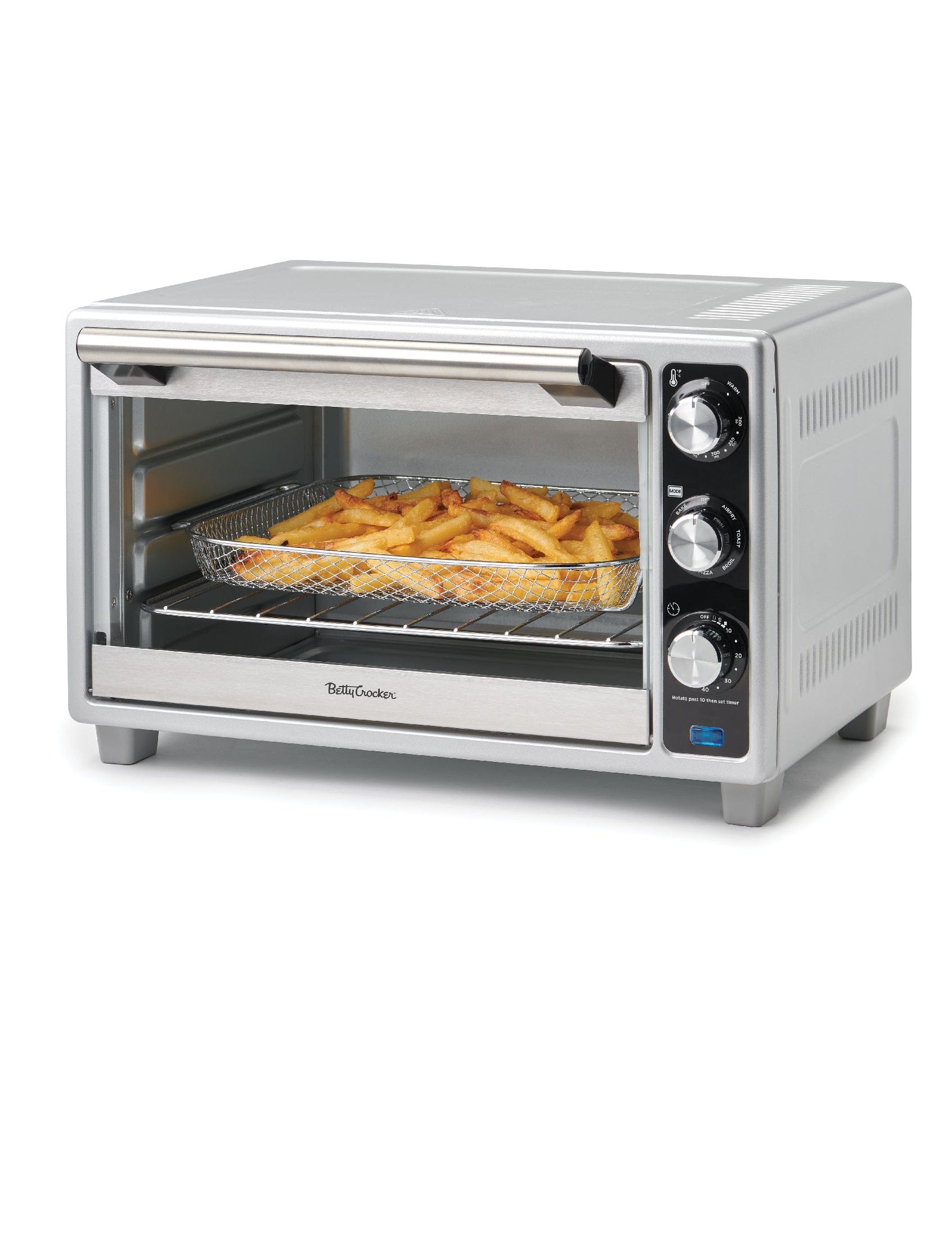 Betty Crocker - Air Fryer Convection Toaster Oven, Sliver - SILVER