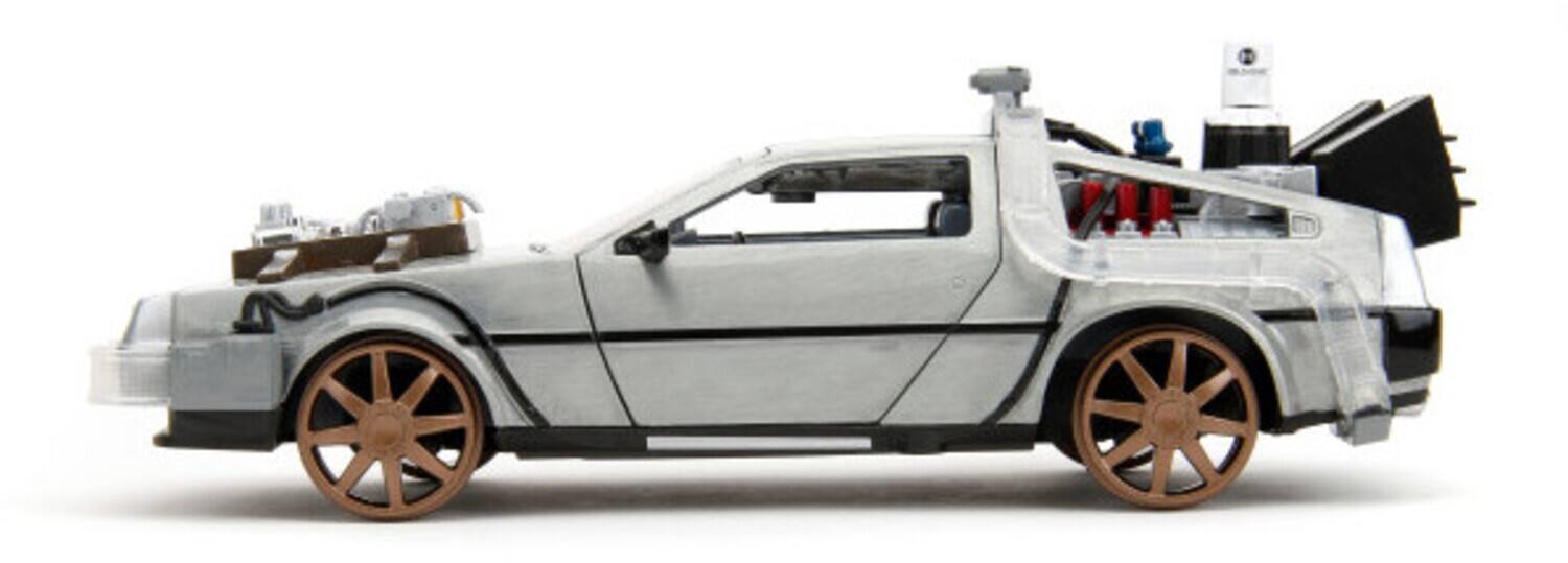 Alt View 3. Jada Toys - Jada Toys - 1:24 Back to the Future - Hollywood Rides - Time Machine W/Rail Wheels   - COLLECTIBLES - Multicolor.