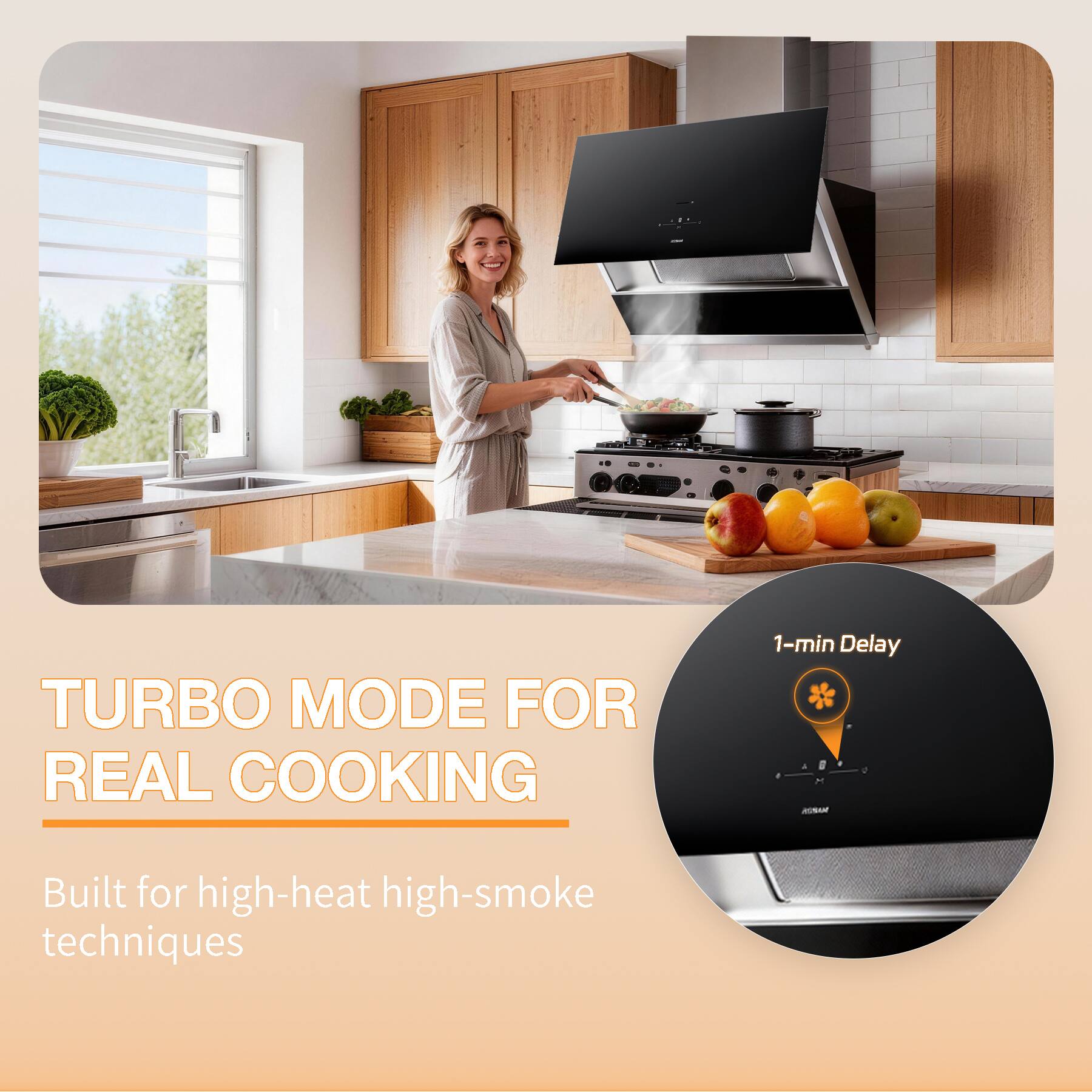 TURBO MODE FOR REAL COOKING

1-min Delay

Built for high-heat high-smoke techniques