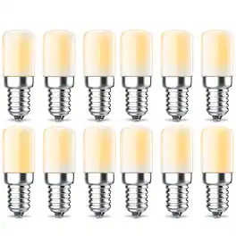 HQRP - T8 E12 LED Replacement Light Bulbs 12-Pack for Dept 56 Village Houses Replaces 56.99244