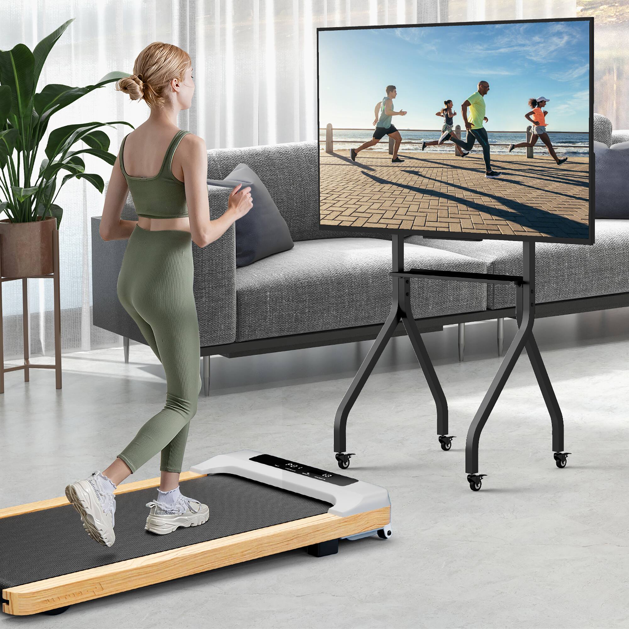 Alt View 1. Gymax - Gymax Mobile TV Stand Rolling TV Cart for 43''-100'' Flat/Curved Screens up to 110 lbs - Black.