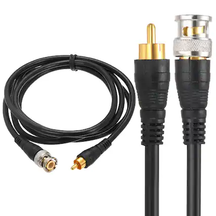 Front. Unique Bargains - BNC Male to RCA Male Coaxial Cable 5FT 75-Ohm Camera Cable Cord for DVR CCTV Security System Monitor Video - Black.