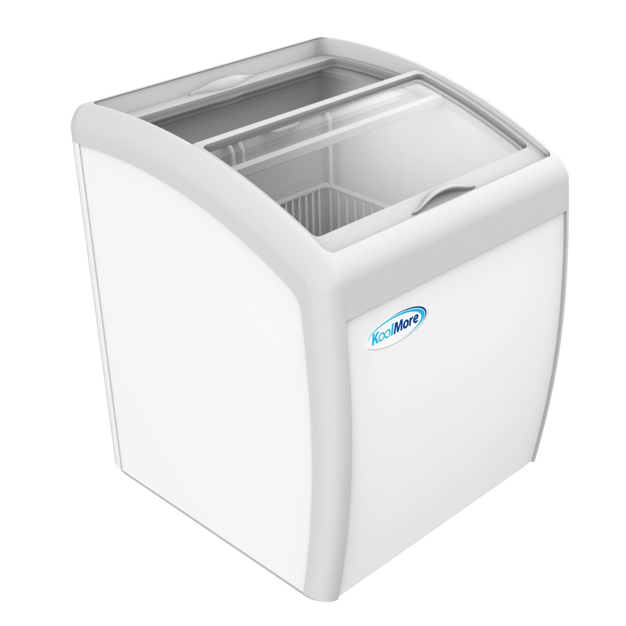 Left. Koolmore - 26 in. Display Ice Cream Freezer - 5.7 cu ft. MCF-6C - White.