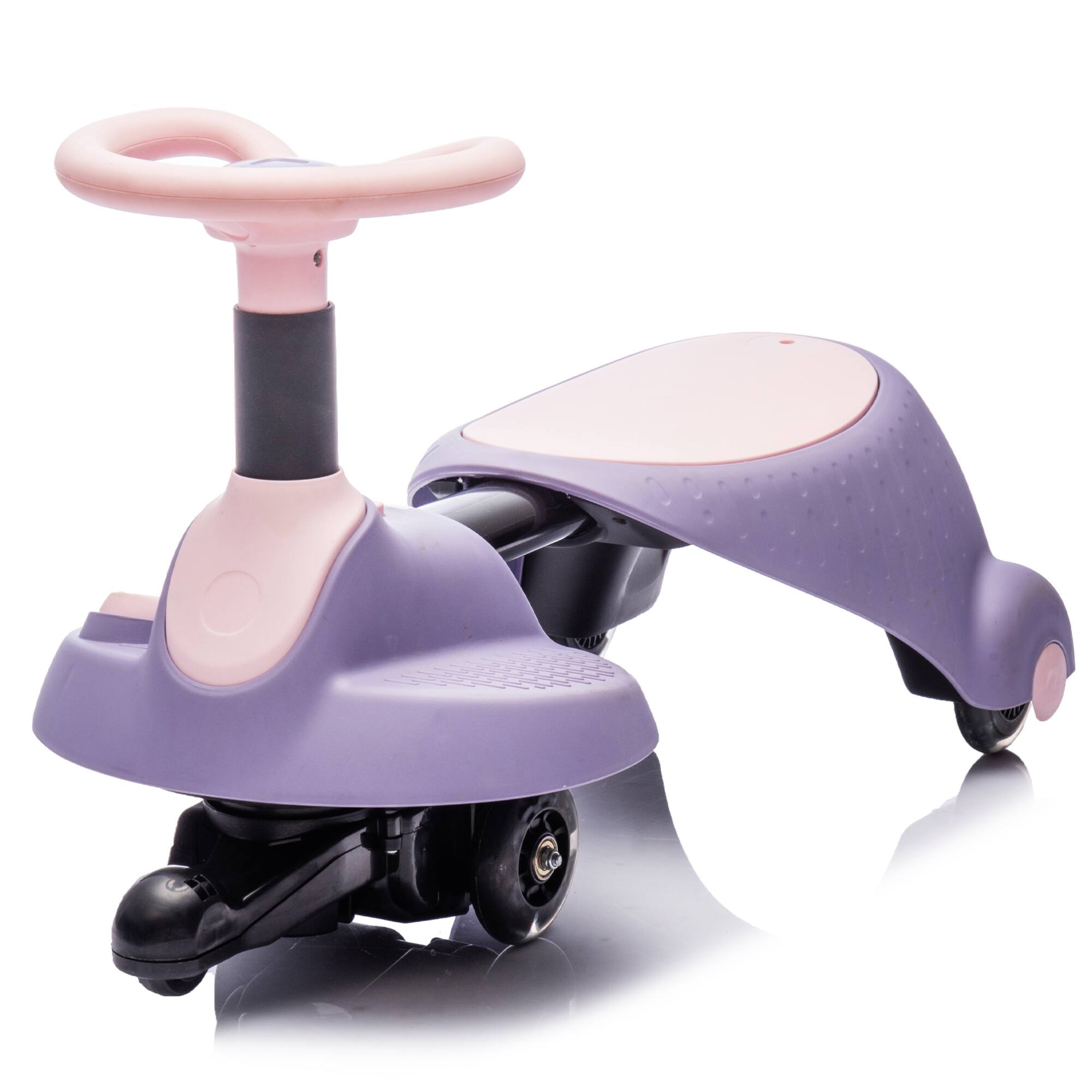 Alt View 5. ELEMENT ACE - Electric Ride-On Car for Kids with Bluetooth, Flashing Wheels, and Adjustable Seat for Ages 3 and Up - Purple.
