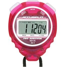 Accusplit - A601X Pro Survivor Stopwatch with Special Million Cycle Switches | Extra Large Display with Magnum XL Digits - Cherry