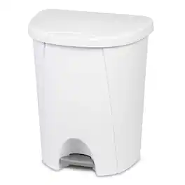 Sterilite - 10948004 Step Can, White, 6.6 Gallon