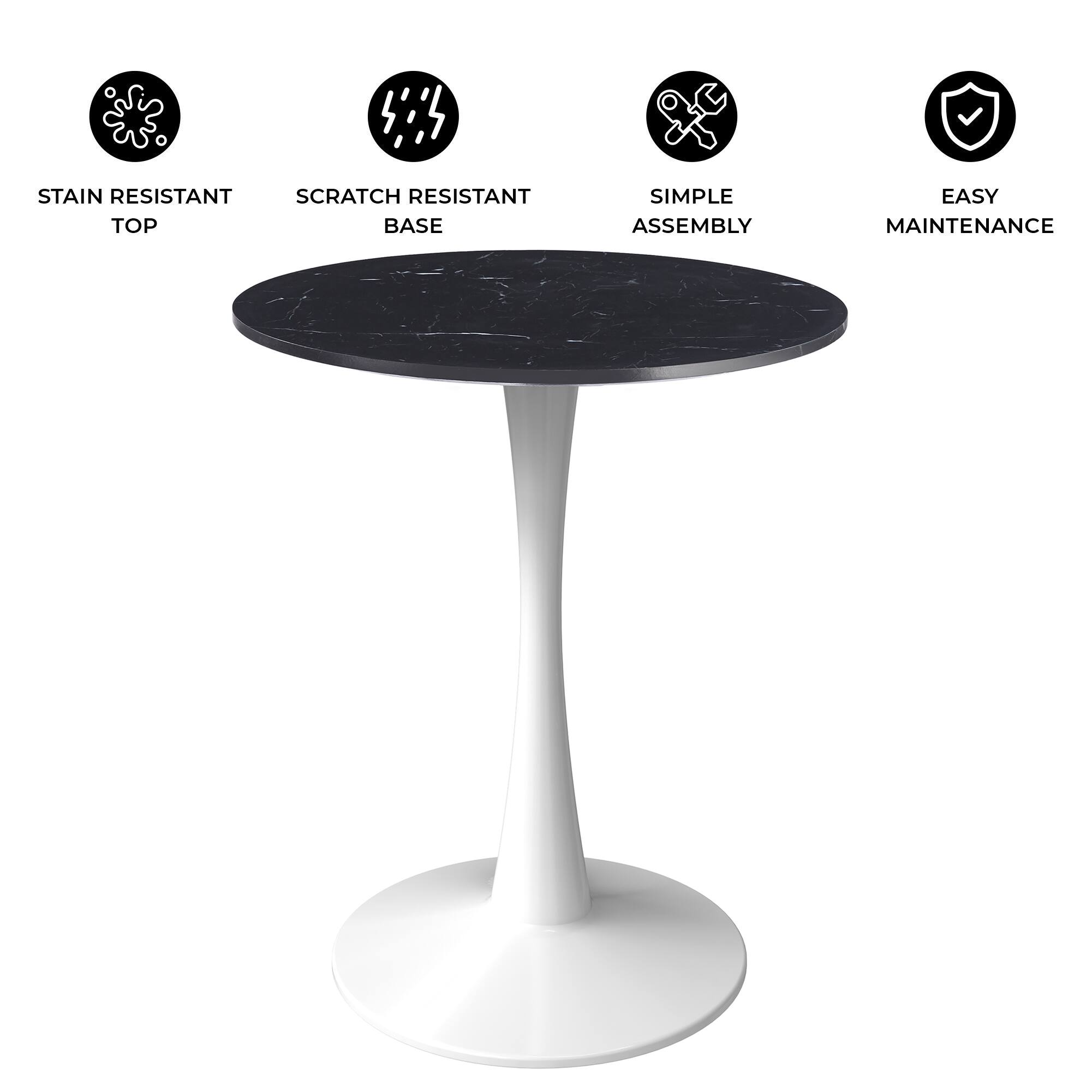 STAIN RESISTANT TOP  
SCRATCH RESISTANT BASE  
SIMPLE ASSEMBLY  
EASY MAINTENANCE