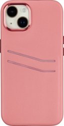 Insignia™ - Leather Wallet Case for iPhone 14 and iPhone 13 - Pink - Front_Zoom