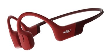 Shokz - OpenRun Bone Conduction Open-Ear Endurance Headphones - Red - Front_Zoom