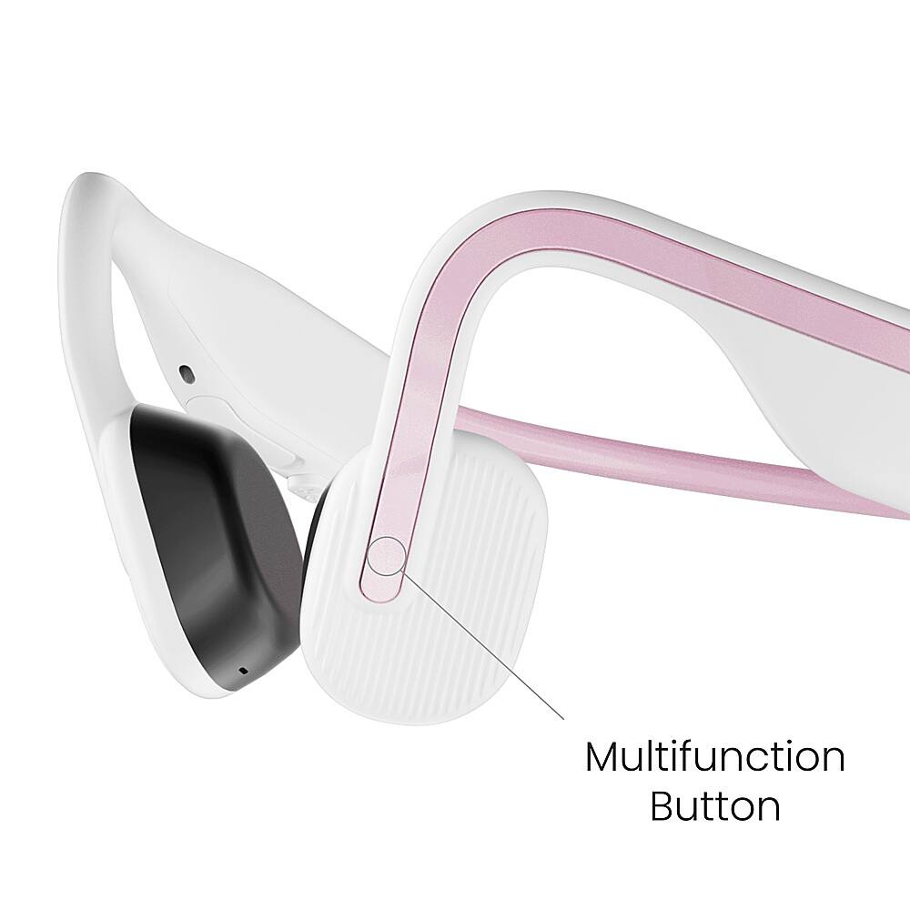 Left. Shokz - OpenMove Bone Conduction Open Ear Lifestyle/Sport Headphones - Pink.