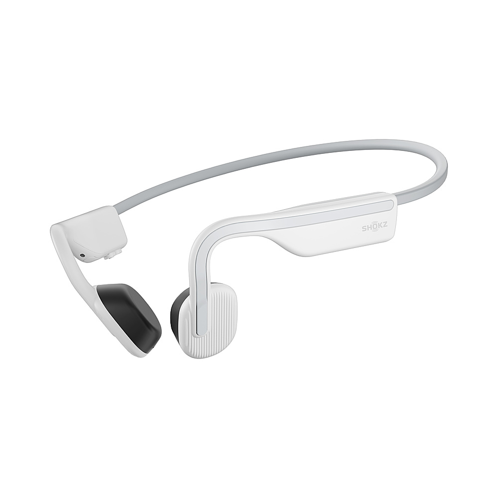 Shokz OpenMove Bone Conduction Wireless Bluetooth Headphones for Sports  with Cooling Wristband (White) 