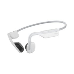 Shokz - OpenMove Bone Conduction Open Ear Lifestyle/Sport Headphones - White - Front_Zoom