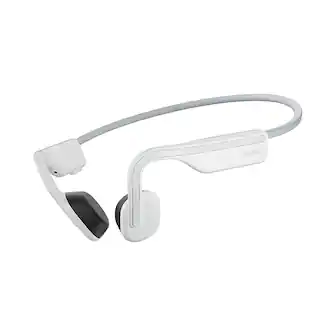 Front. Shokz - OpenMove Bone Conduction Open Ear Lifestyle/Sport Headphones - White.