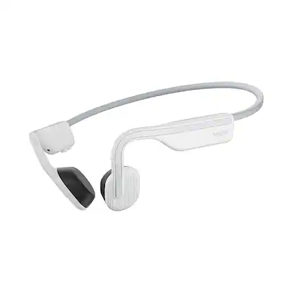 Front. Shokz - OpenMove Bone Conduction Open Ear Lifestyle/Sport Headphones - White.