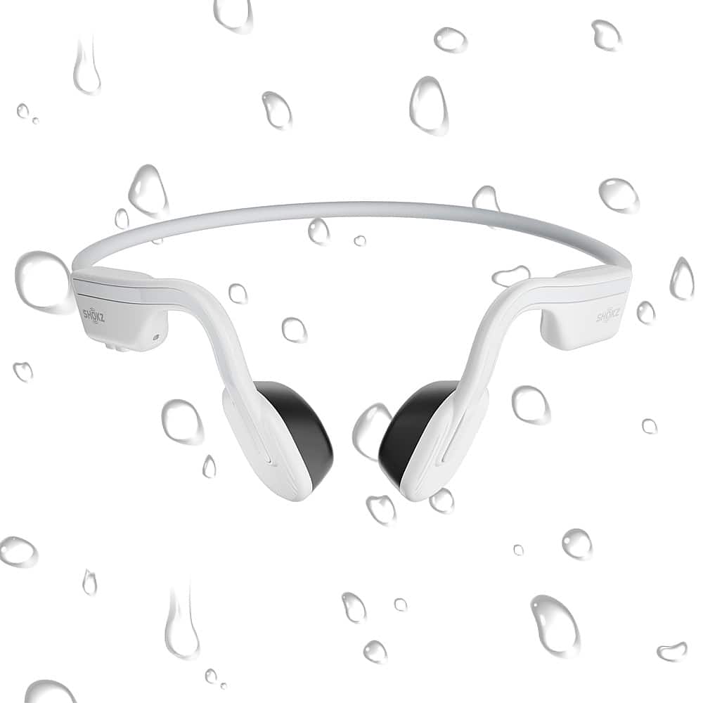 Angle. Shokz - OpenMove Bone Conduction Open Ear Lifestyle/Sport Headphones - White.