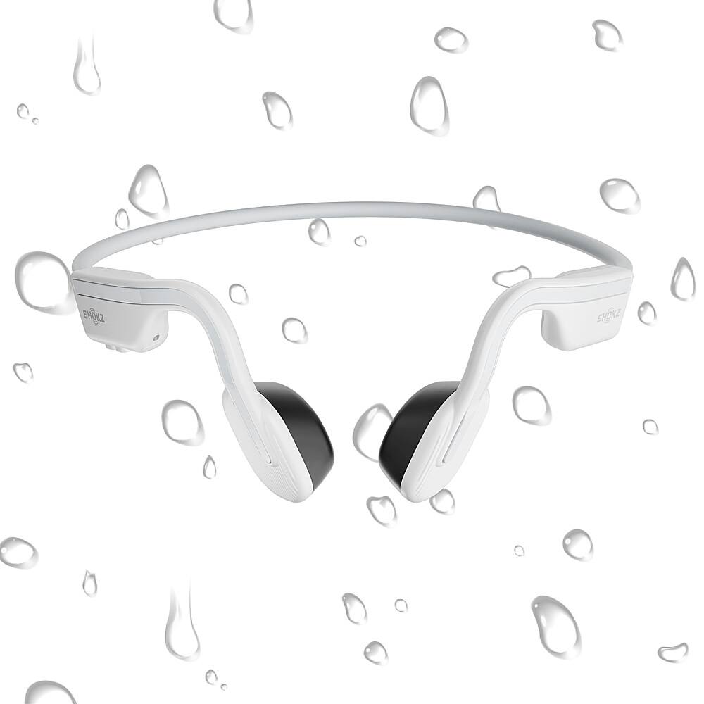 Angle. Shokz - OpenMove Bone Conduction Open Ear Lifestyle/Sport Headphones - White.