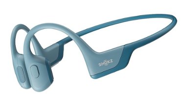 Shokz - OpenRun Pro Premium Bone Conduction Open-Ear Sport Headphones - Blue - Front_Zoom