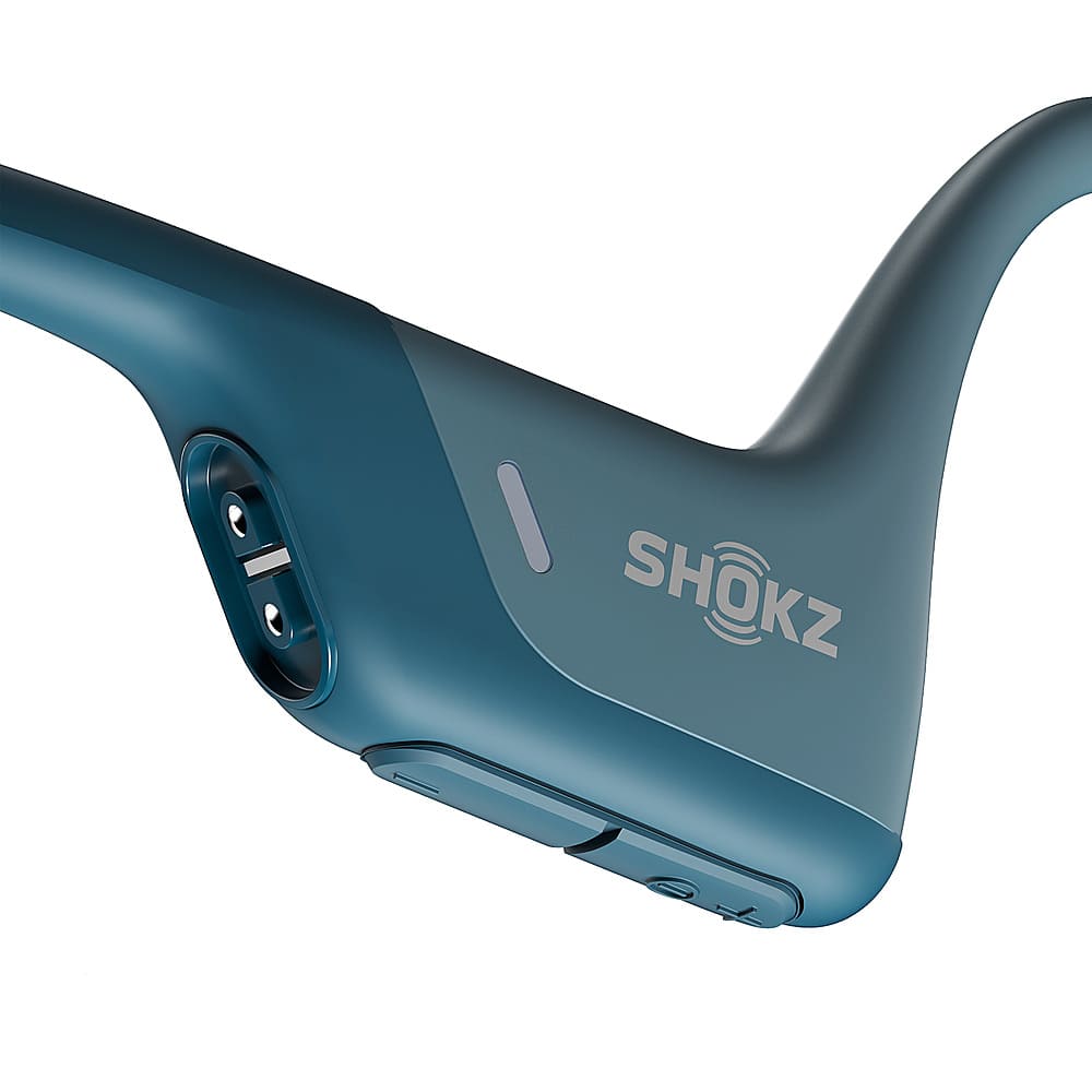 Alt View 11. Shokz - OpenRun Pro Premium Bone Conduction Open-Ear Sport Headphones - Blue.