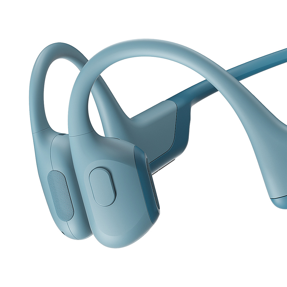 Left View: Shokz - OpenRun Pro Premium Bone Conduction Open-Ear Sport Headphones - Blue