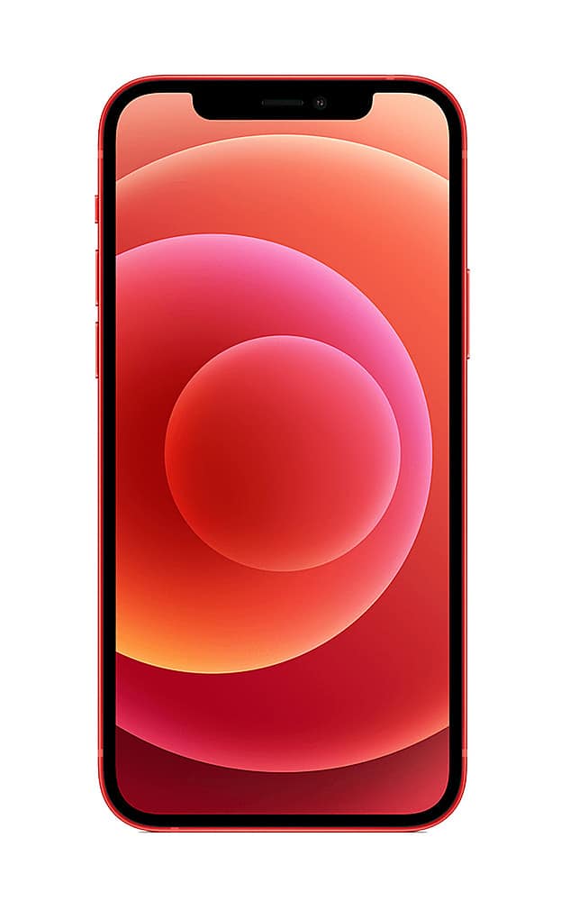 Angle. Apple - Pre-Owned iPhone 12 5G 64GB (Unlocked) - Red.