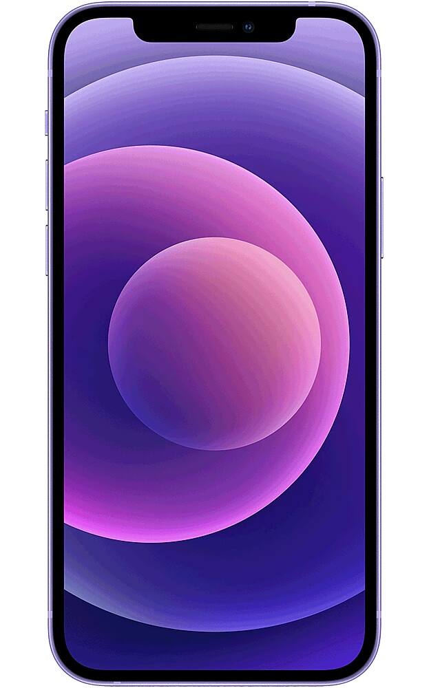 Angle. Apple - Pre-Owned iPhone 12 5G 128GB (Unlocked) - Purple.