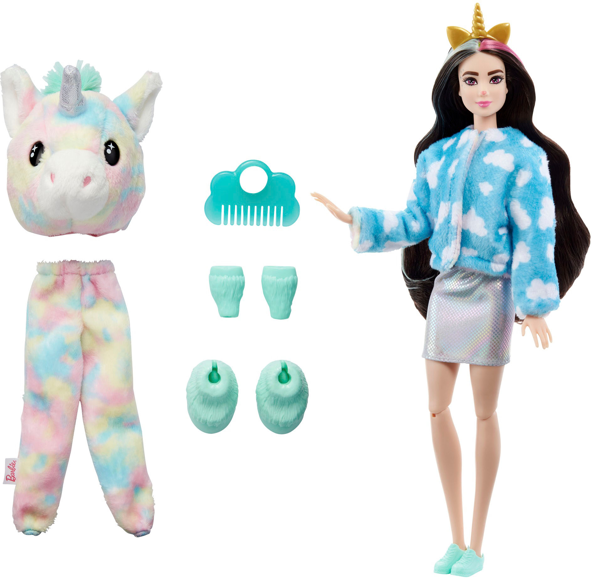 Angle View: Barbie - Cutie Reveal Unicorn Doll