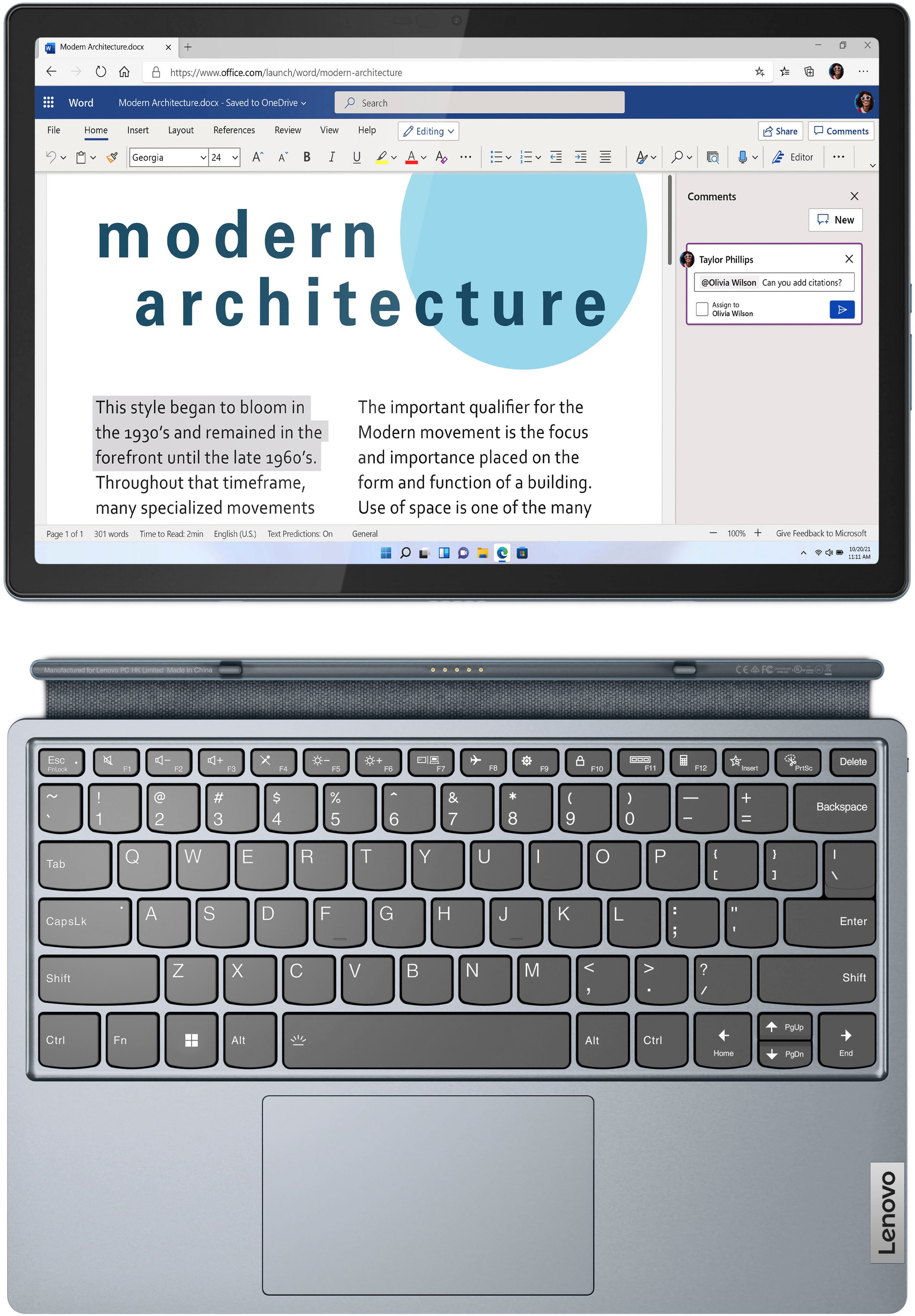 Lenovo Windows Duet 5i 12.3" (2560x1600) 2-in-1 Tablet Core i3-1215U 8GB RAM 128GB SSD with Keyboard Stone Blue 82TQ0007US Best Buy