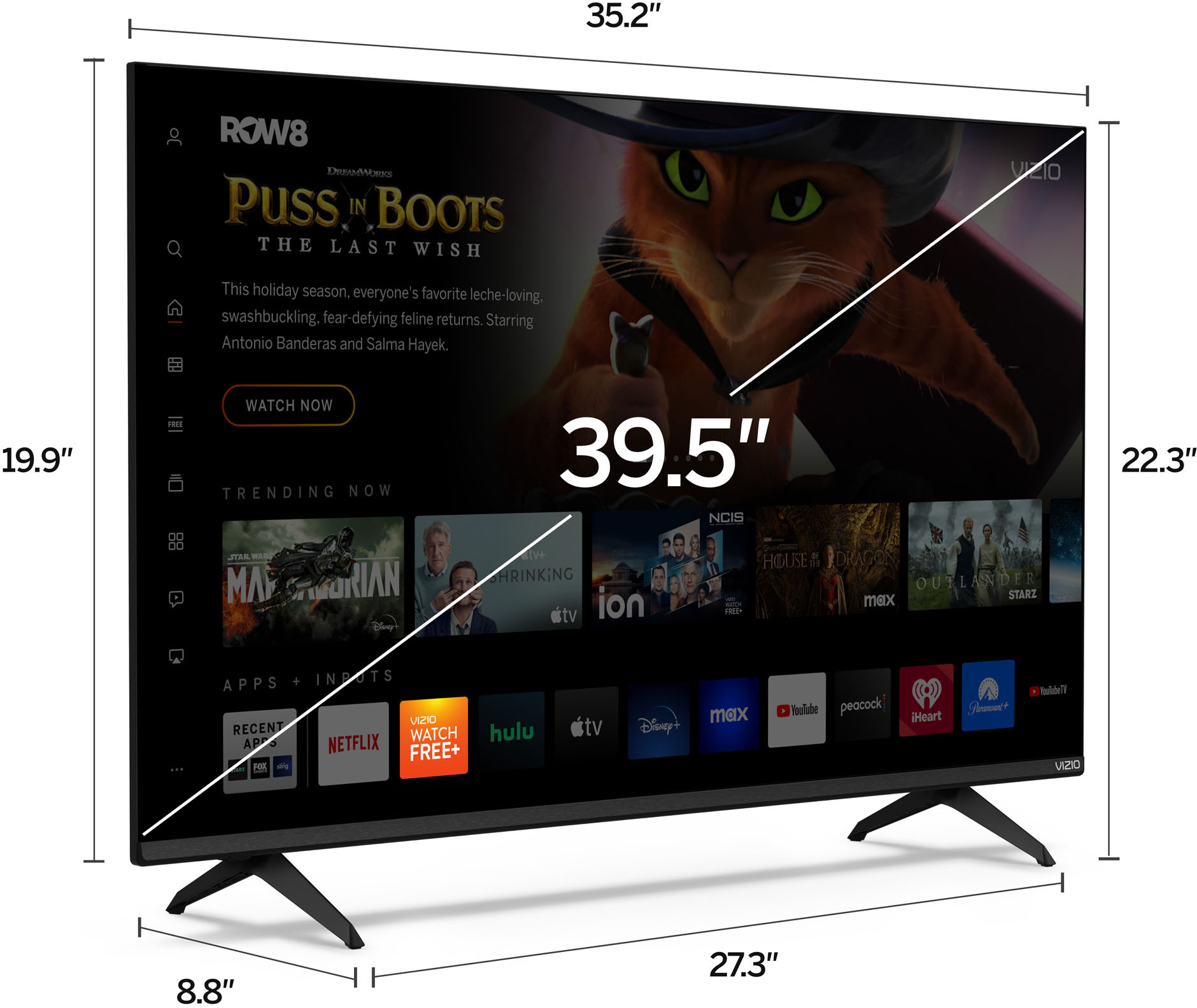 Left View: VIZIO - 40" Class D-Series Full HD Smart TV