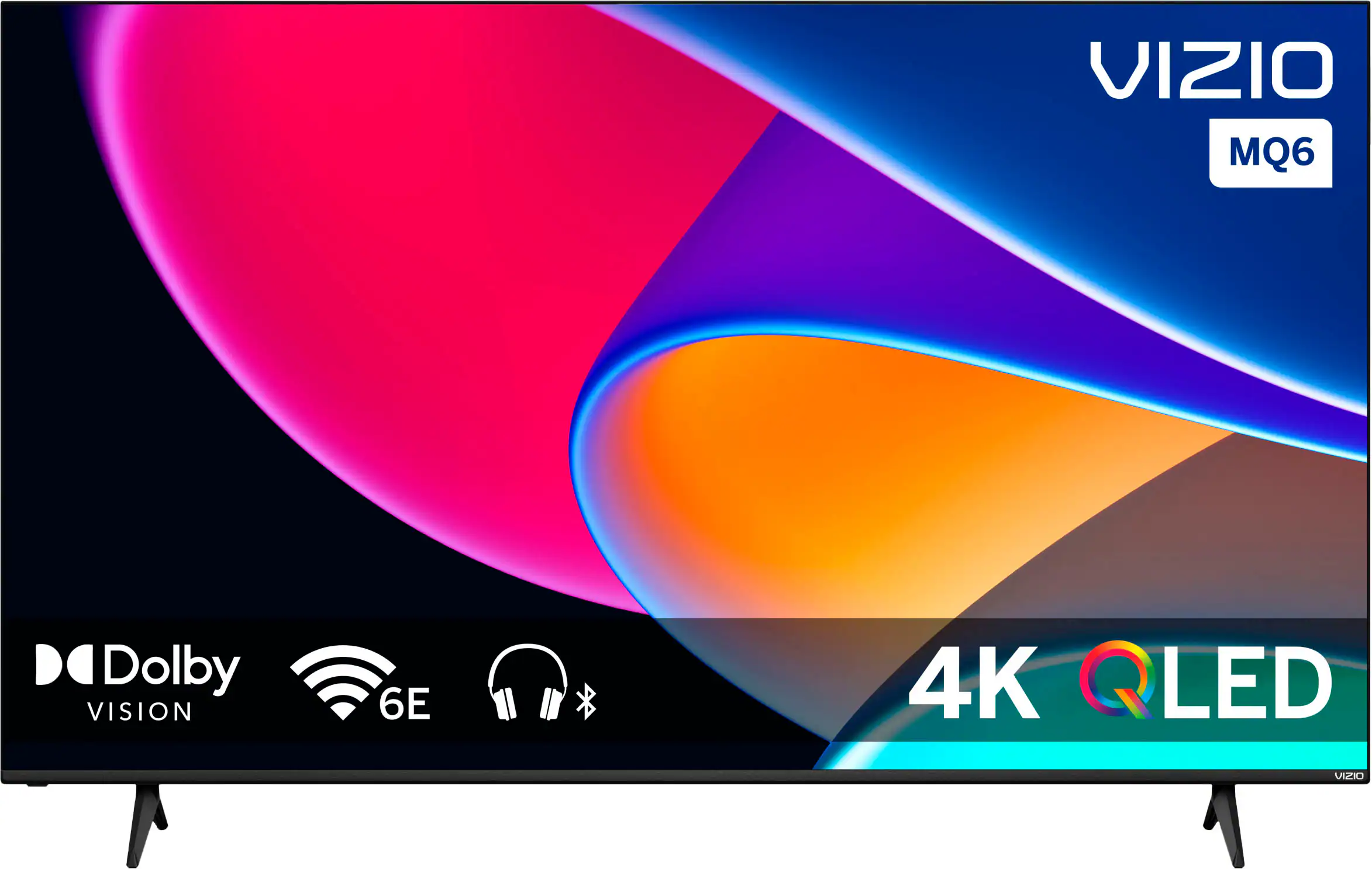 Front. VIZIO - 65" Class MQ6 Series 4K QLED HDR Smart TV - Black.