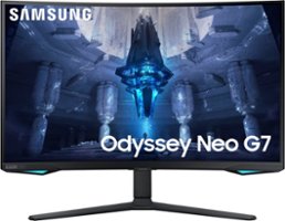 Samsung - Odyssey Neo G7 32" IPS Curved 4K UHD 165Hz 1ms G-Sync HDR2K Gaming Monitor. - Black - Front_Zoom