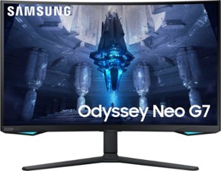 Samsung - Odyssey Neo G7 32" Curved 4K UHD G-Sync HDR2K Gaming Monitor - Black - Front_Zoom