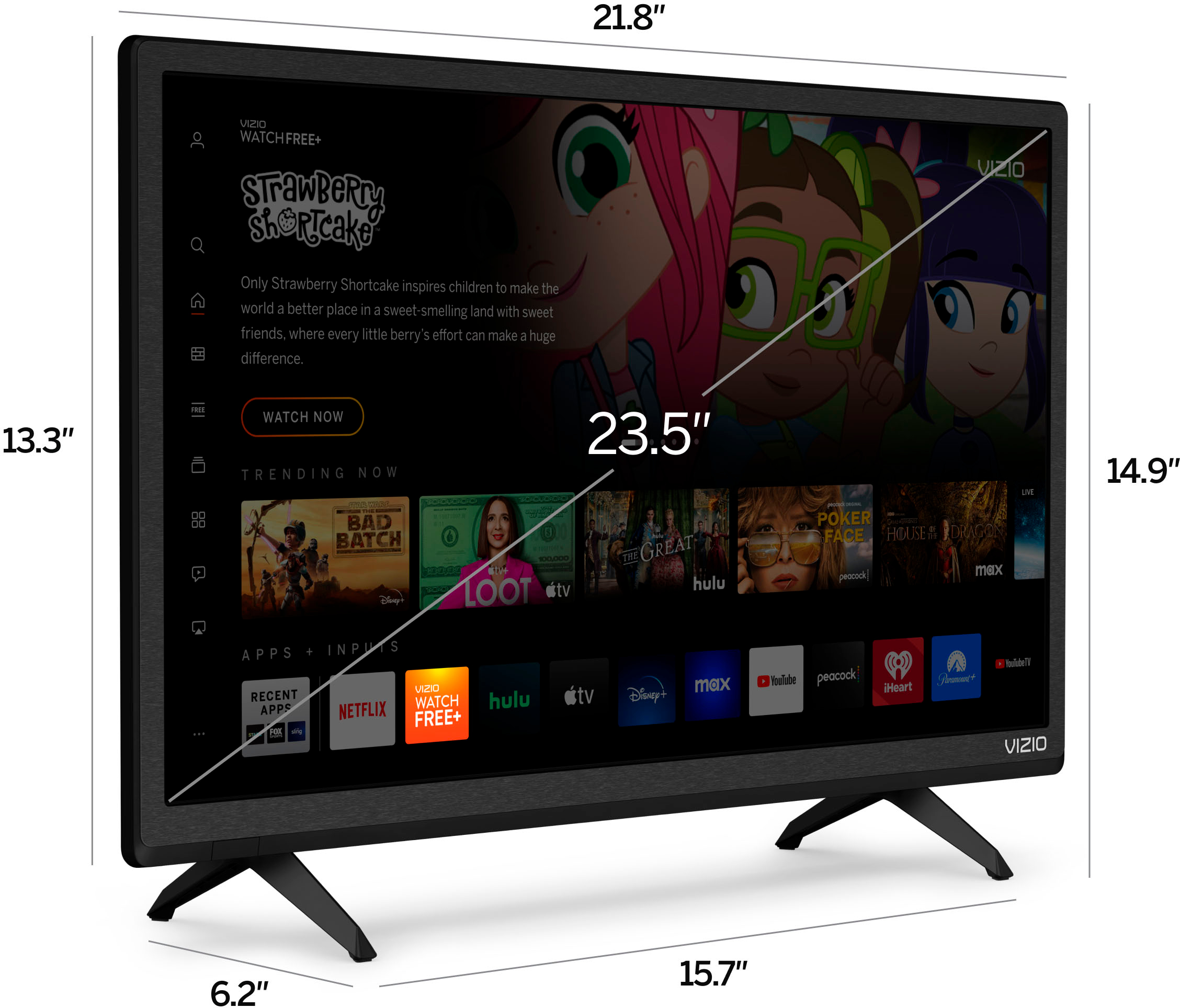 Left View: VIZIO - 24" Class D-Series Full HD Smart TV