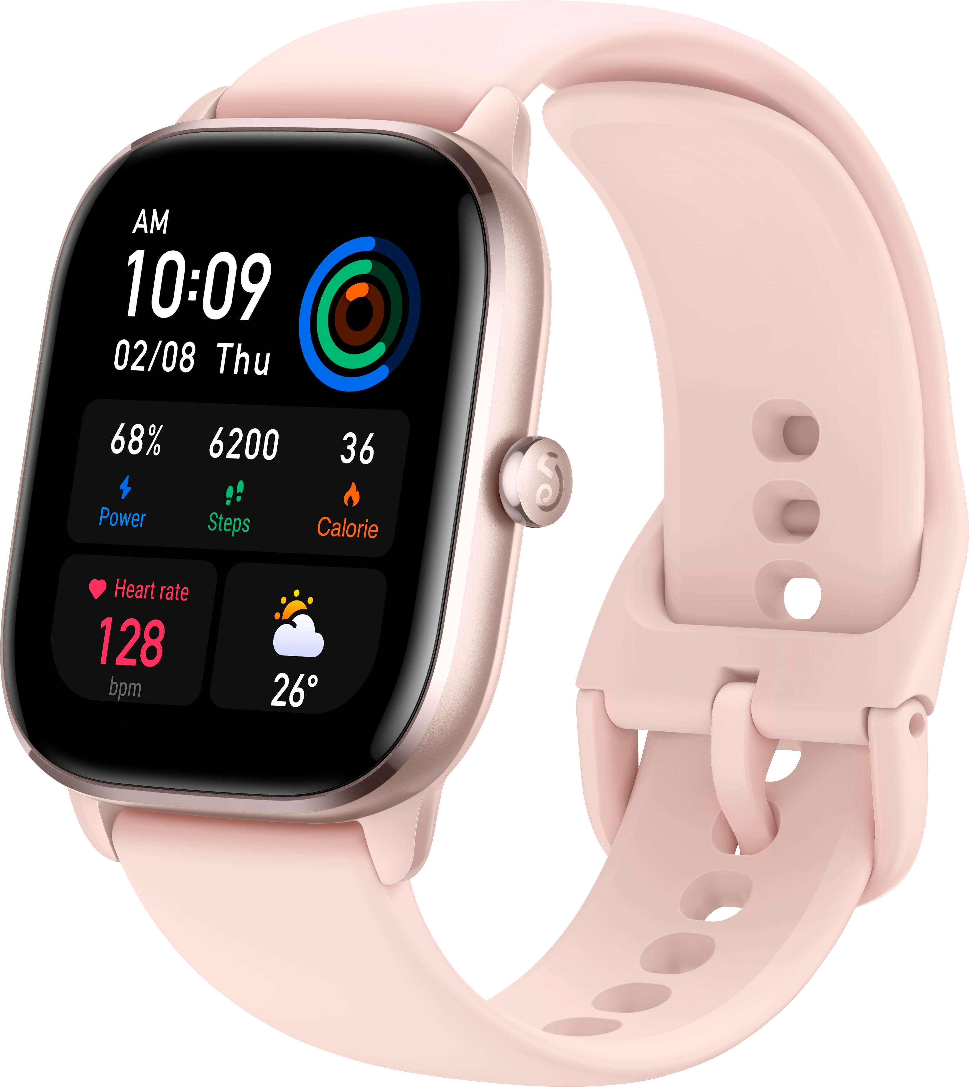 Amazfit GTS 4 Mini Smartwatch 41.9 mm Aluminum Alloy Flamingo Pink  W2176OV2N - Best Buy