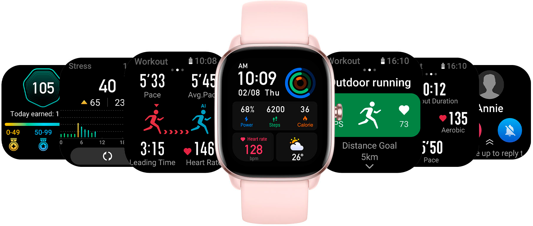 Xiaomi Smartwatch Amazfit GTS 4 Mini Pink 1.65'' - TONERAMICO