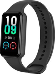 Amazfit - Band 7 Activity and Fitness Tracker 37.3mm Polycarbonate - Black - Front_Zoom