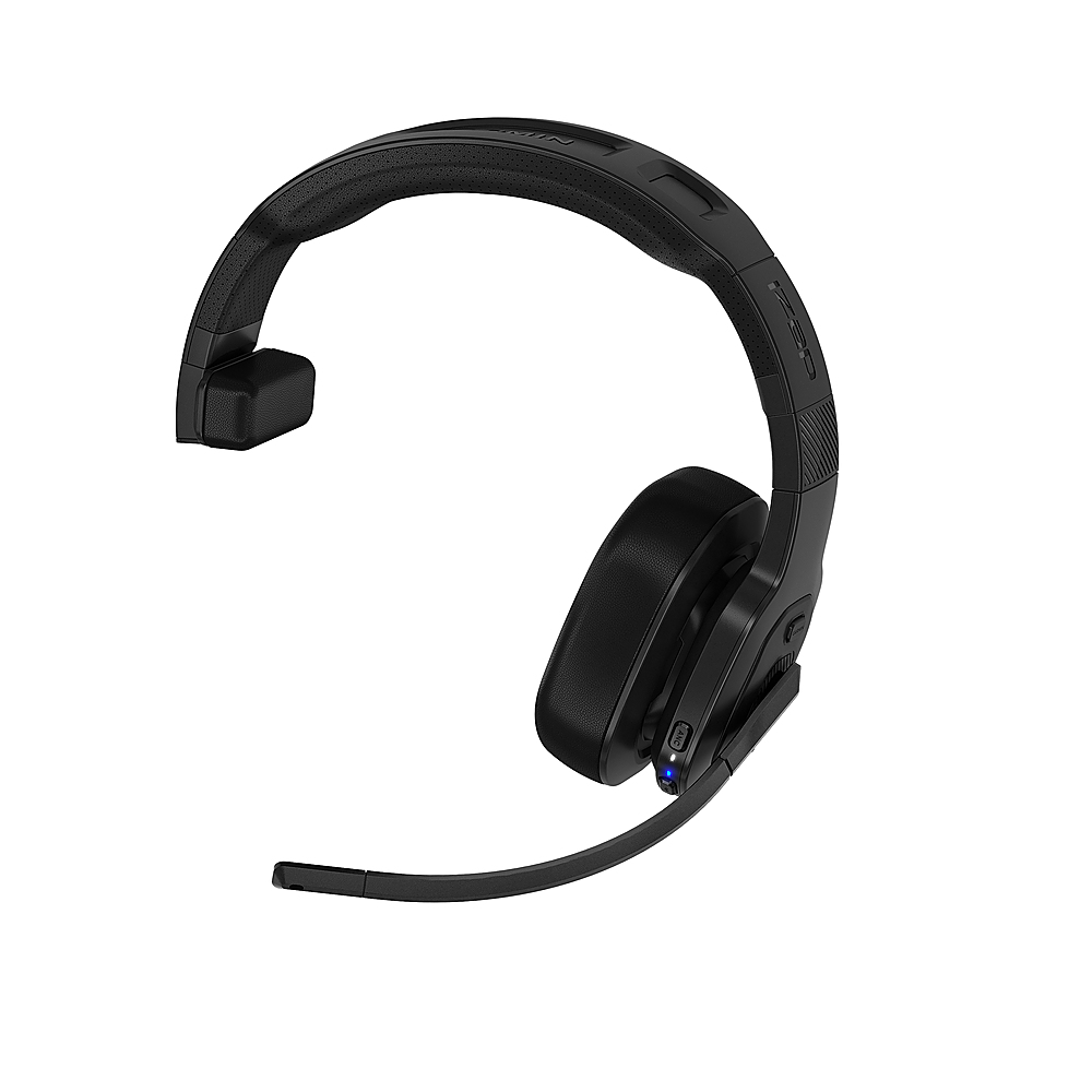 Left View: Garmin - dezl 100 Bluetooth Single Ear Headset - Black
