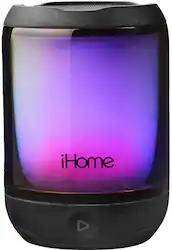 iHome - Rechargeable Waterproof Bluetooth Mini Speaker - Black - Front_Zoom