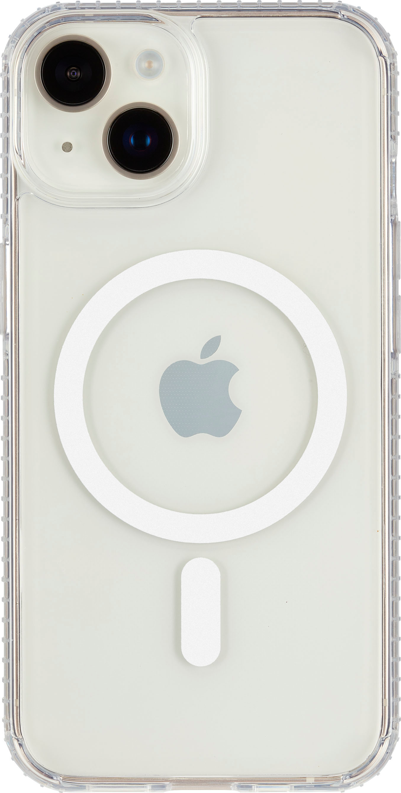 Insignia - Hard-Shell Case with MagSafe for iPhone 14 and iPhone 13 - Clear