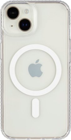 Insignia™ - Hard-Shell Case with MagSafe for iPhone 14 and iPhone 13 - Clear