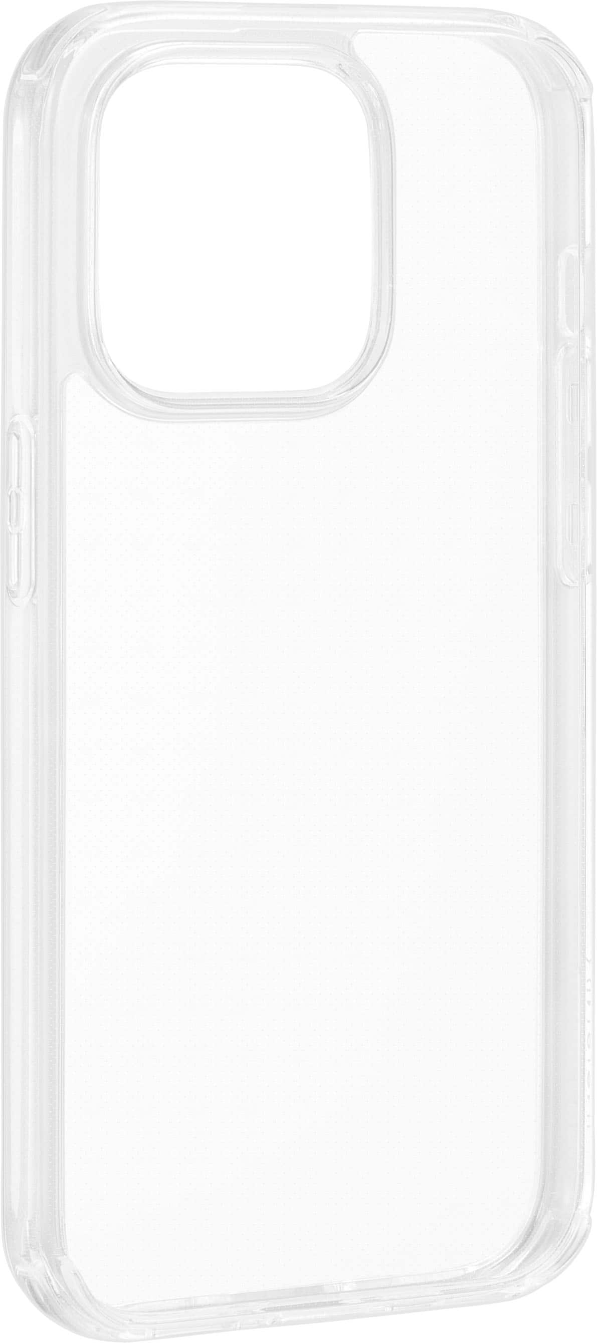 Angle. Insignia™ - Hard-Shell Case for iPhone 14 Pro - Clear.