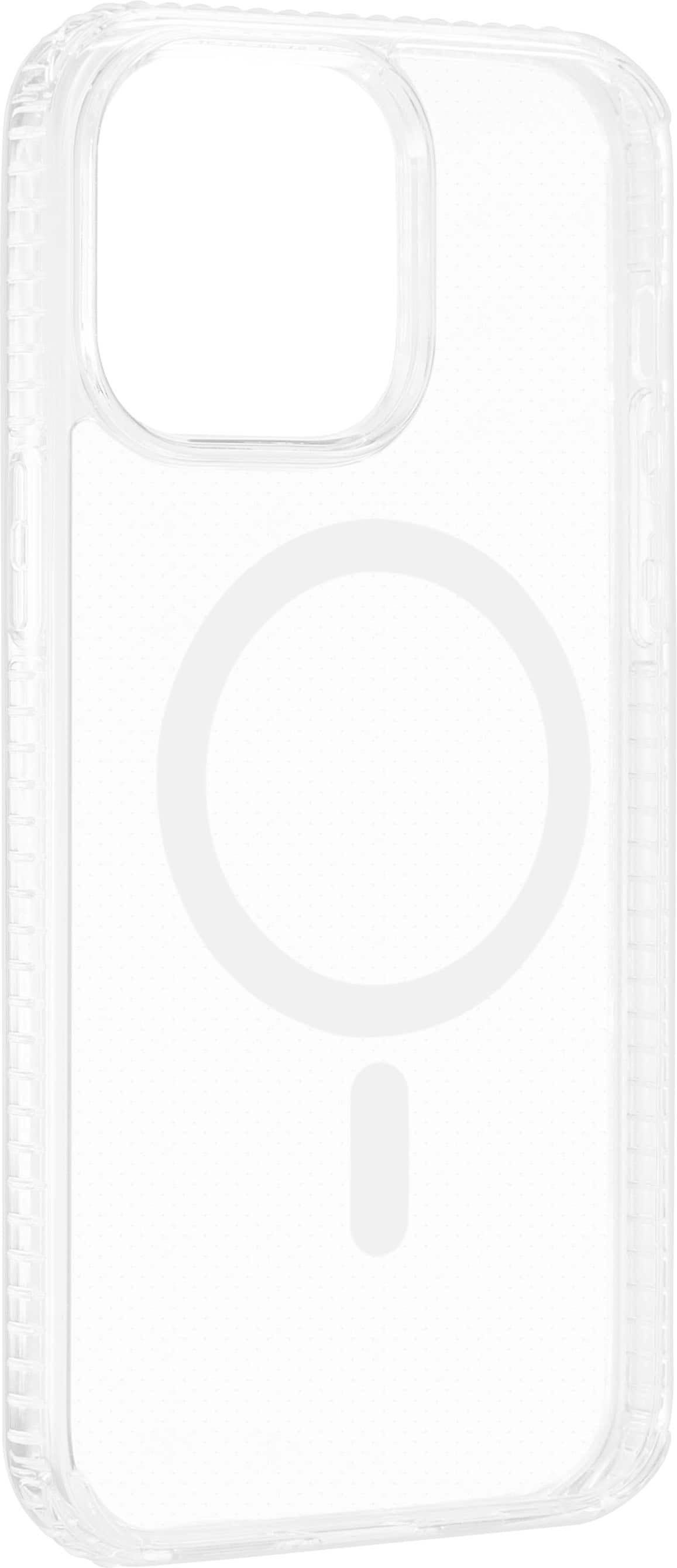 Angle. Insignia™ - Hard-Shell Case with MagSafe for iPhone 14 Pro Max - Clear.