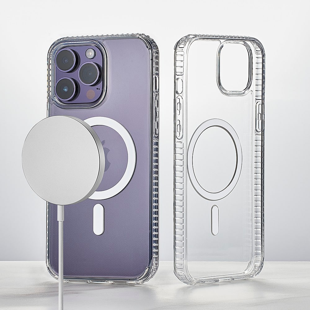 Alt View 16. Insignia™ - Hard-Shell Case with MagSafe for iPhone 14 Pro Max - Clear.