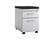 Front. Steelcase - TS Series Mobile File Cabinet with Cushion - Platinum Metallic.