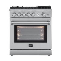 Forno Appliances - Lazio - 4.32 Cu. Ft. Freestanding Gas Range with Convection - Stainless steel - Front_Zoom