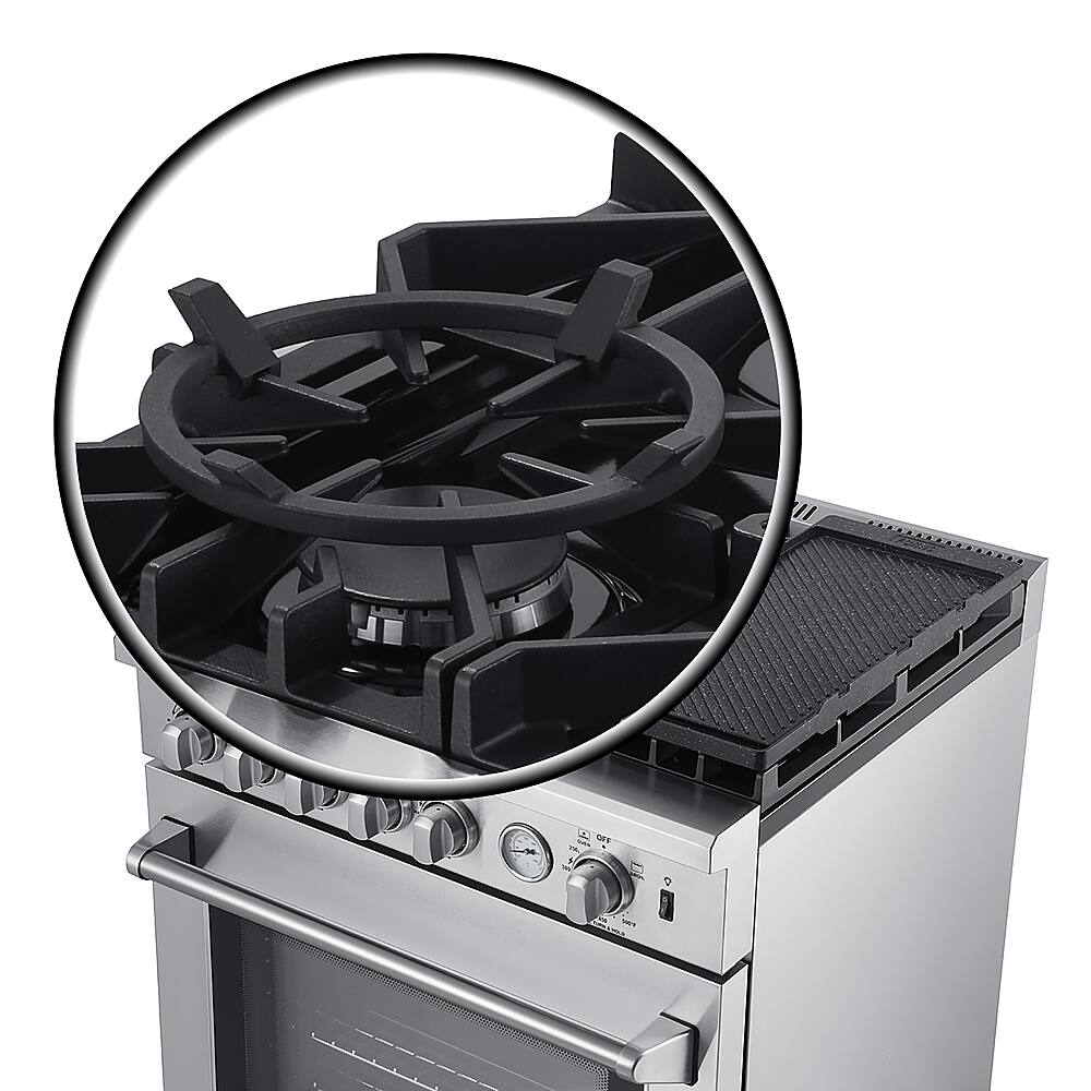 Alt View 11. Forno Appliances - Lazio Alta Qualita 4.32 Cu. Ft. Freestanding Gas Range with Convection - Stainless Steel.